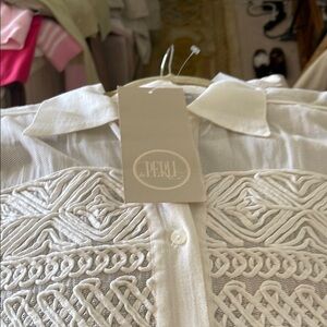 La Perla White Embroidered cover up.